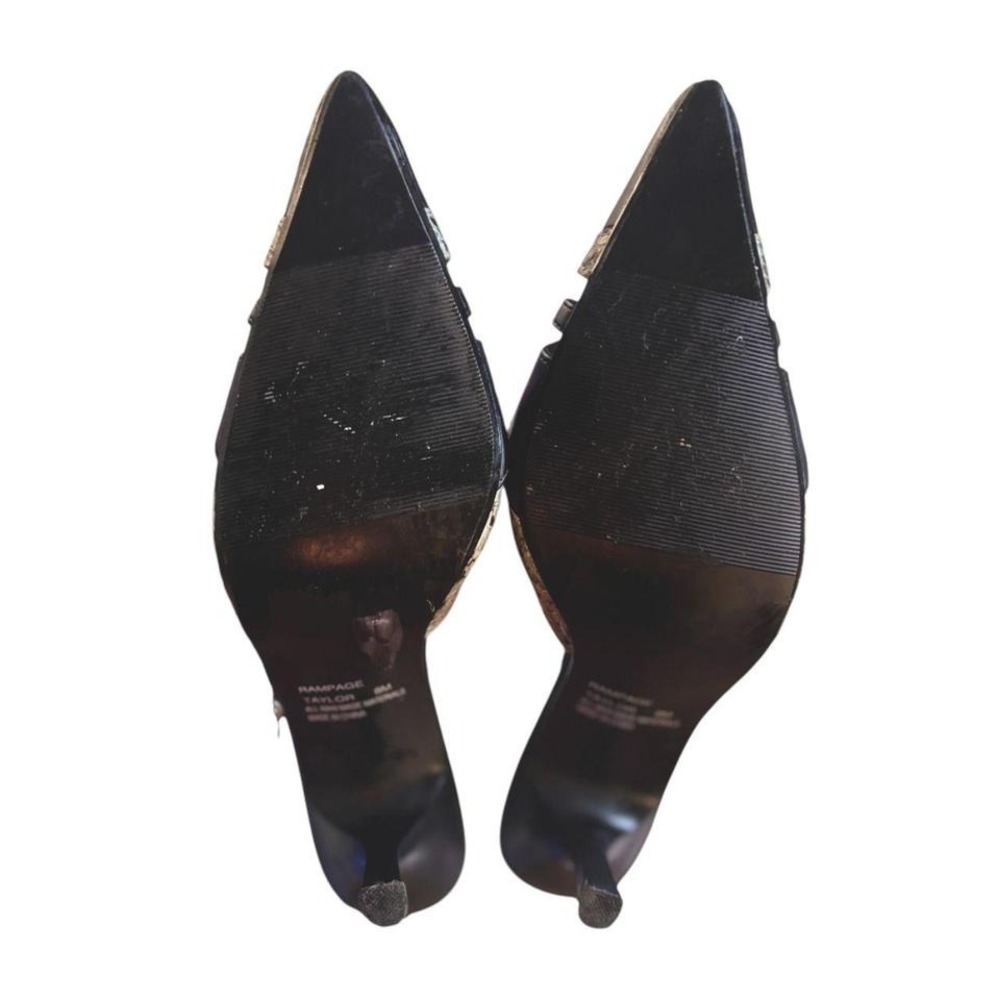 90'S Y2K VINTAGE RAMPAGE POINTED TOE CUT OUT MULES SANDALS SIZE 8 EUC - Picture 5 of 5
